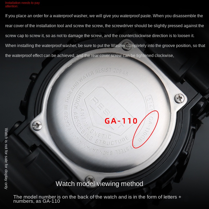 DW5600 gw m5610 Dust Ring Gask - Casio Watch G-Shock Ga-2100 评论和价格