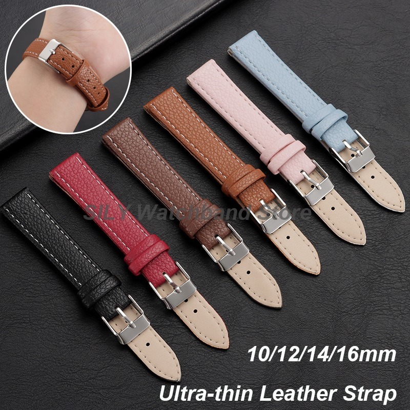 10mm 12mm 14mm 16mm Ultra-thin - Suede Strap Watch 评论和价格