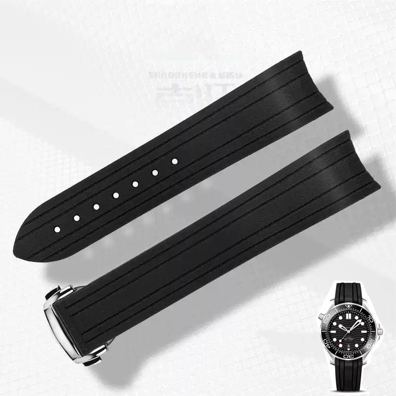 20mm Curved End Rubber Silicon - Omega Watch Seamaster 评论和价格