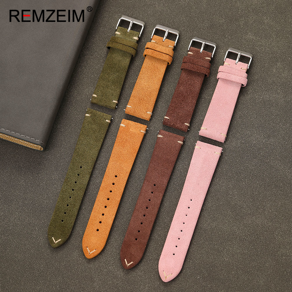 Unisex Suede Leather Watch Bel - Suede Strap Watch 评论和价格