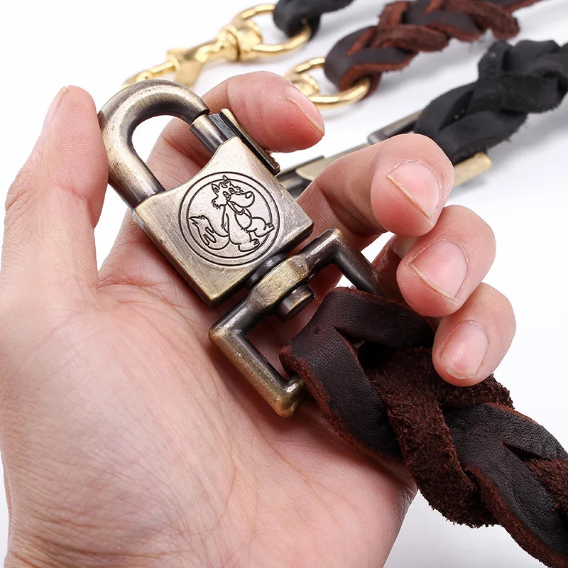Genuine Leather Dog Leash - To - Leather Strap Quick Release 评论和价格