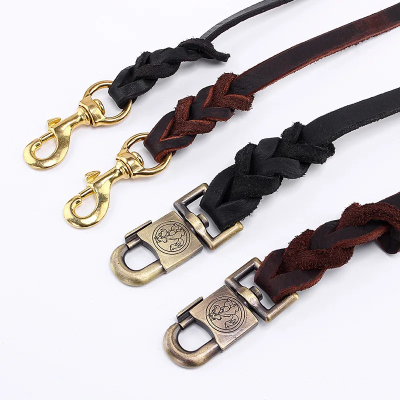 Genuine Leather Dog Leash - To - Leather Strap Quick Release 评论和价格