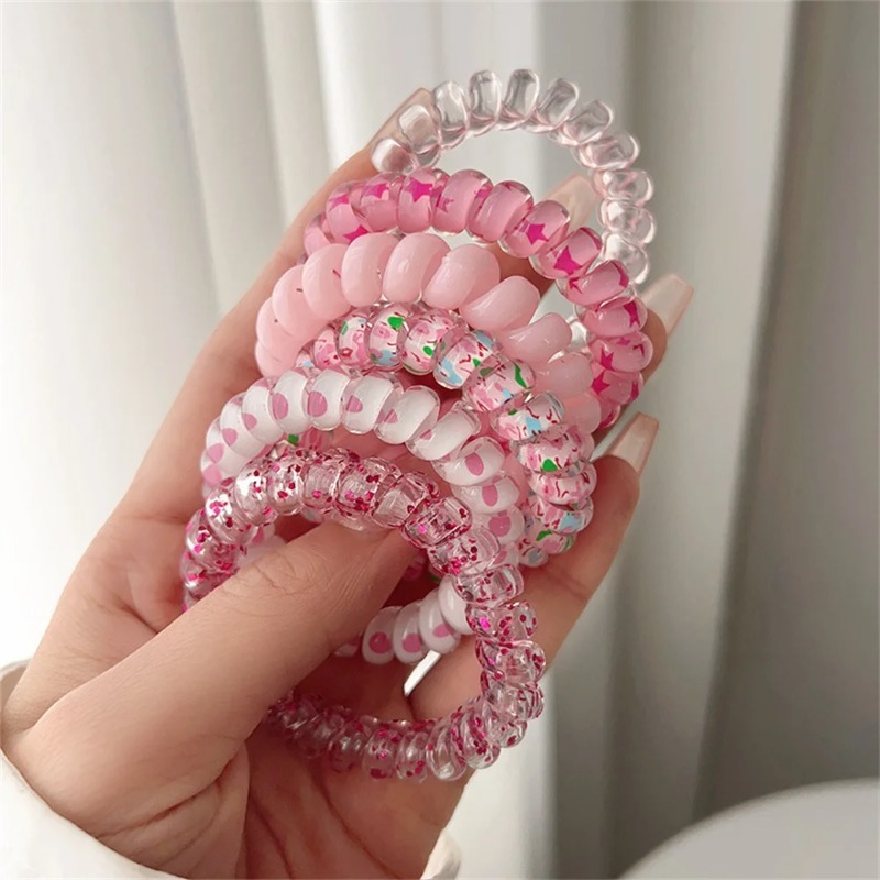 6pcs Colorful Resin Jelly Spir - Silicone Band Women 评论和价格