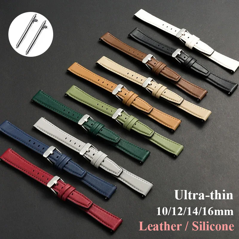Ultra-thin Leather Watch Band  - Suede Strap Watch 评论和价格